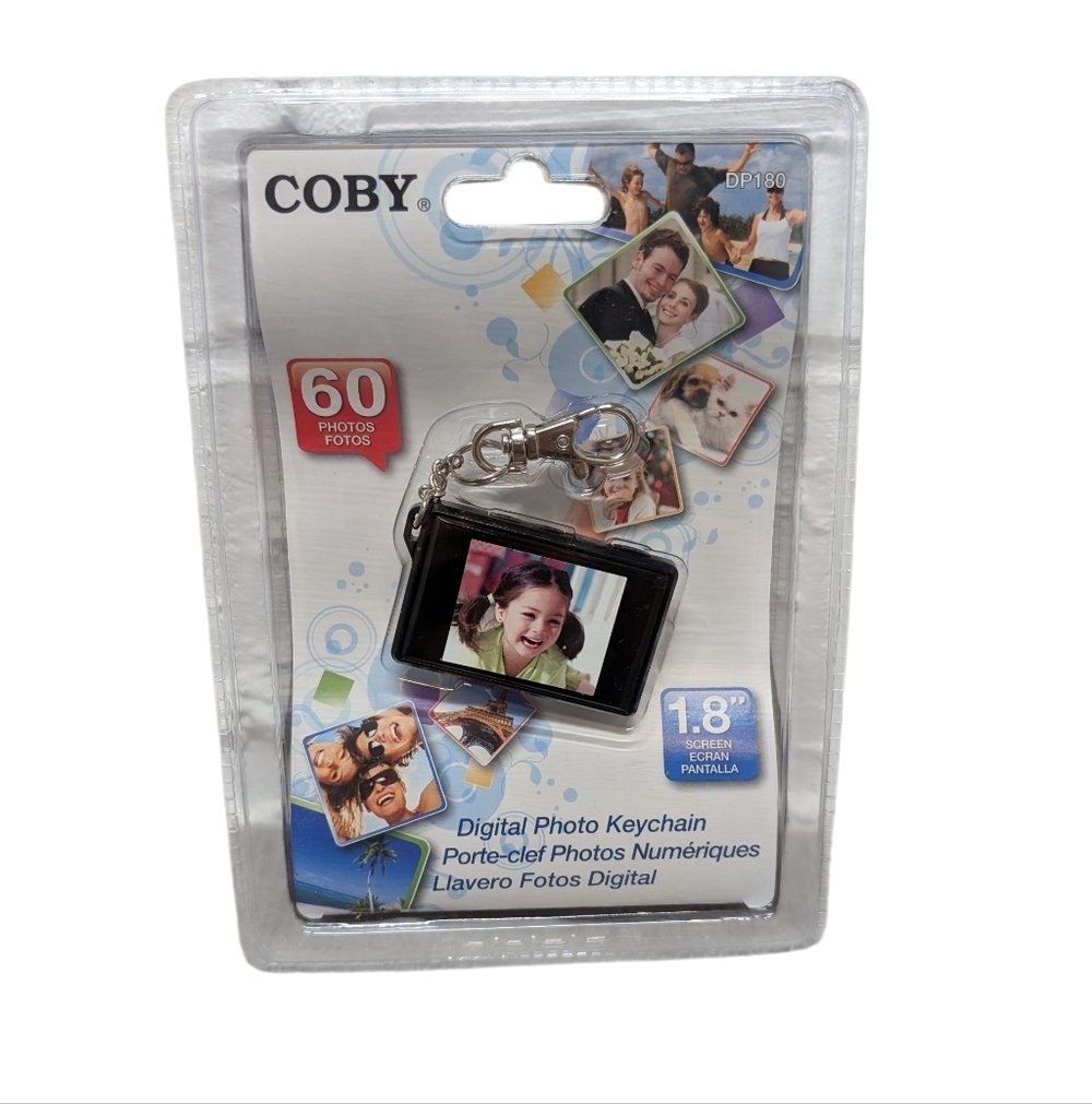 Coby Digital Photo Keychain - Black Brand New Sealed 60 Photos